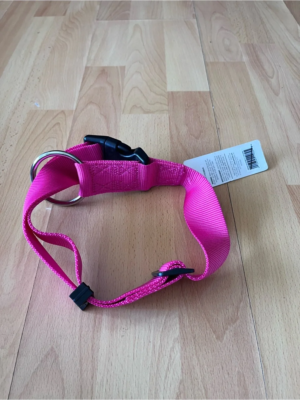 XL Petmate Hot Pink Adjustable Dog Collar with Metal Ring